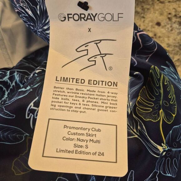 Foray Golf Women's Navy & Multicolor Floral Poly/Spandex Skirt Skort NEW - Picture 7 of 9